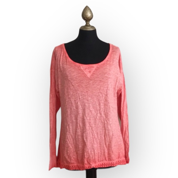 Ruff Hewn Tops - Ruff Hewn Pink Ombré Long Sleeve Top Medium